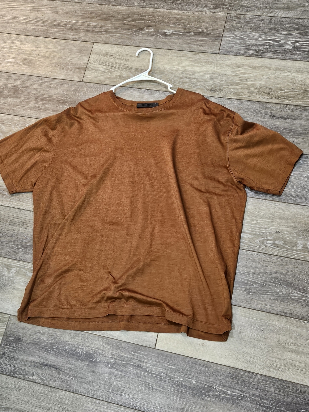 Dalmine Men's Short Sleeve Crew Tee in Rust Brown Size 3XL Cotton